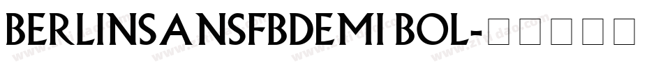 BerlinSansFBDemi Bol字体转换